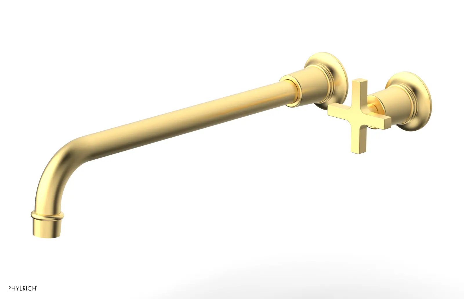 Phylrich HEX MODERN 14" Single Handle Wall Lavatory Set - Cross Handle by Phylrich