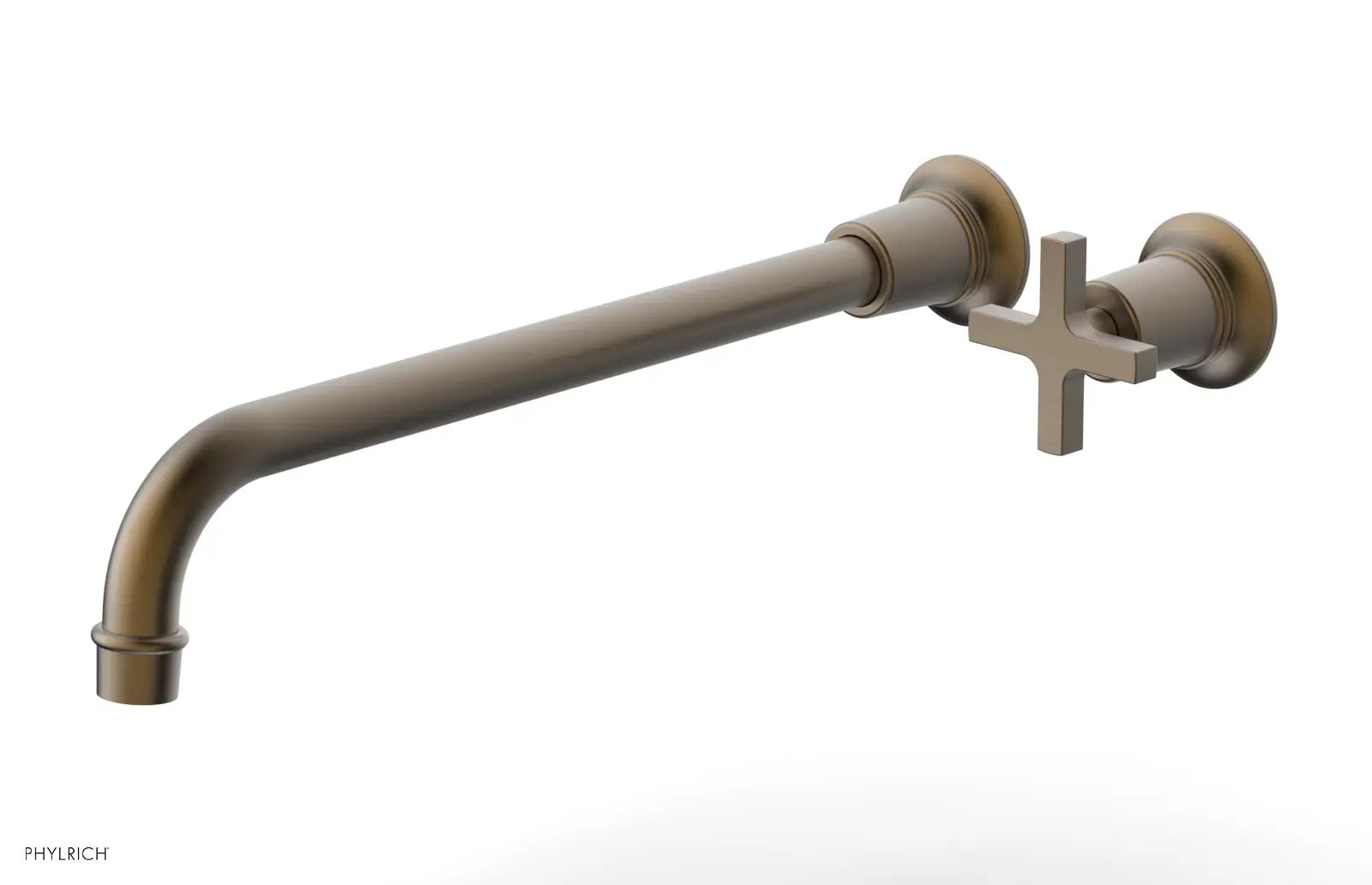 Phylrich HEX MODERN 14" Single Handle Wall Lavatory Set - Cross Handle by Phylrich