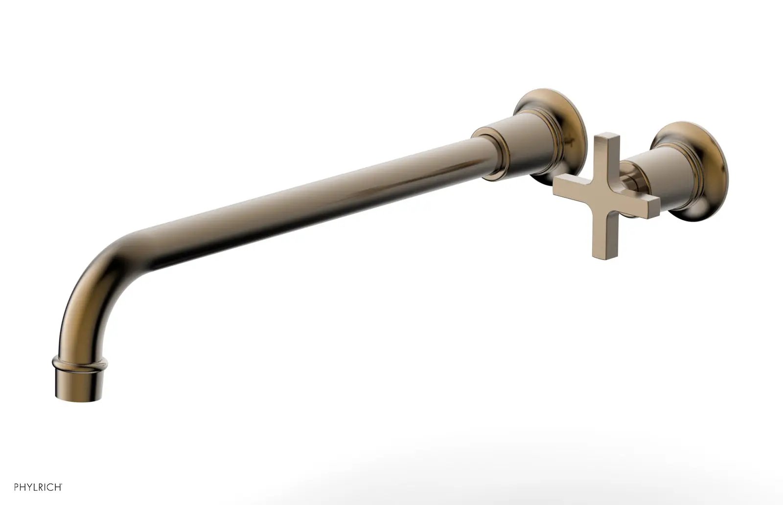 Phylrich HEX MODERN 14" Single Handle Wall Lavatory Set - Cross Handle by Phylrich