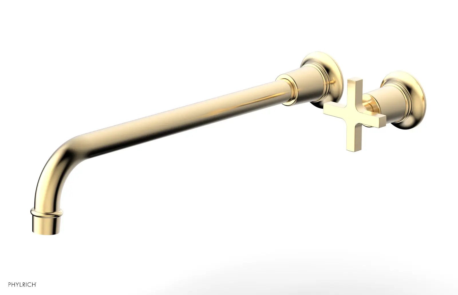 Phylrich HEX MODERN 14" Single Handle Wall Lavatory Set - Cross Handle by Phylrich