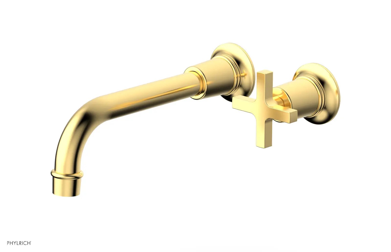 Phylrich HEX MODERN Single Handle Wall Lavatory Set - Cross Handle by Phylrich