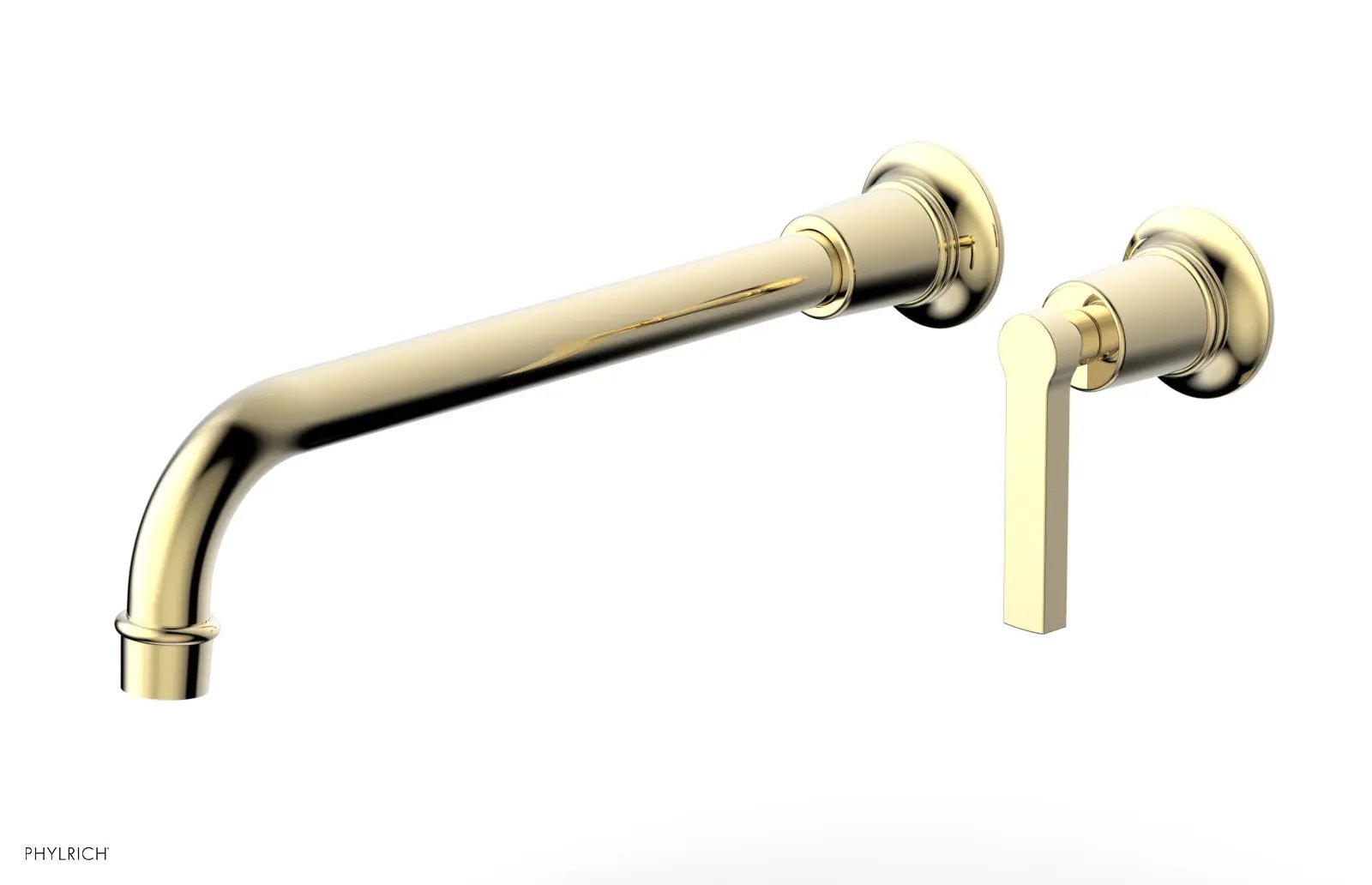 Phylrich HEX MODERN 12" Single Handle Wall Lavatory Set - Lever Handle by Phylrich