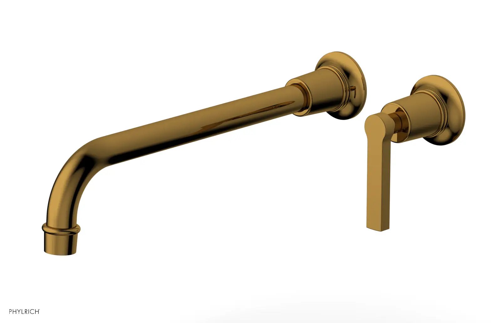 Phylrich HEX MODERN 12" Single Handle Wall Lavatory Set - Lever Handle by Phylrich