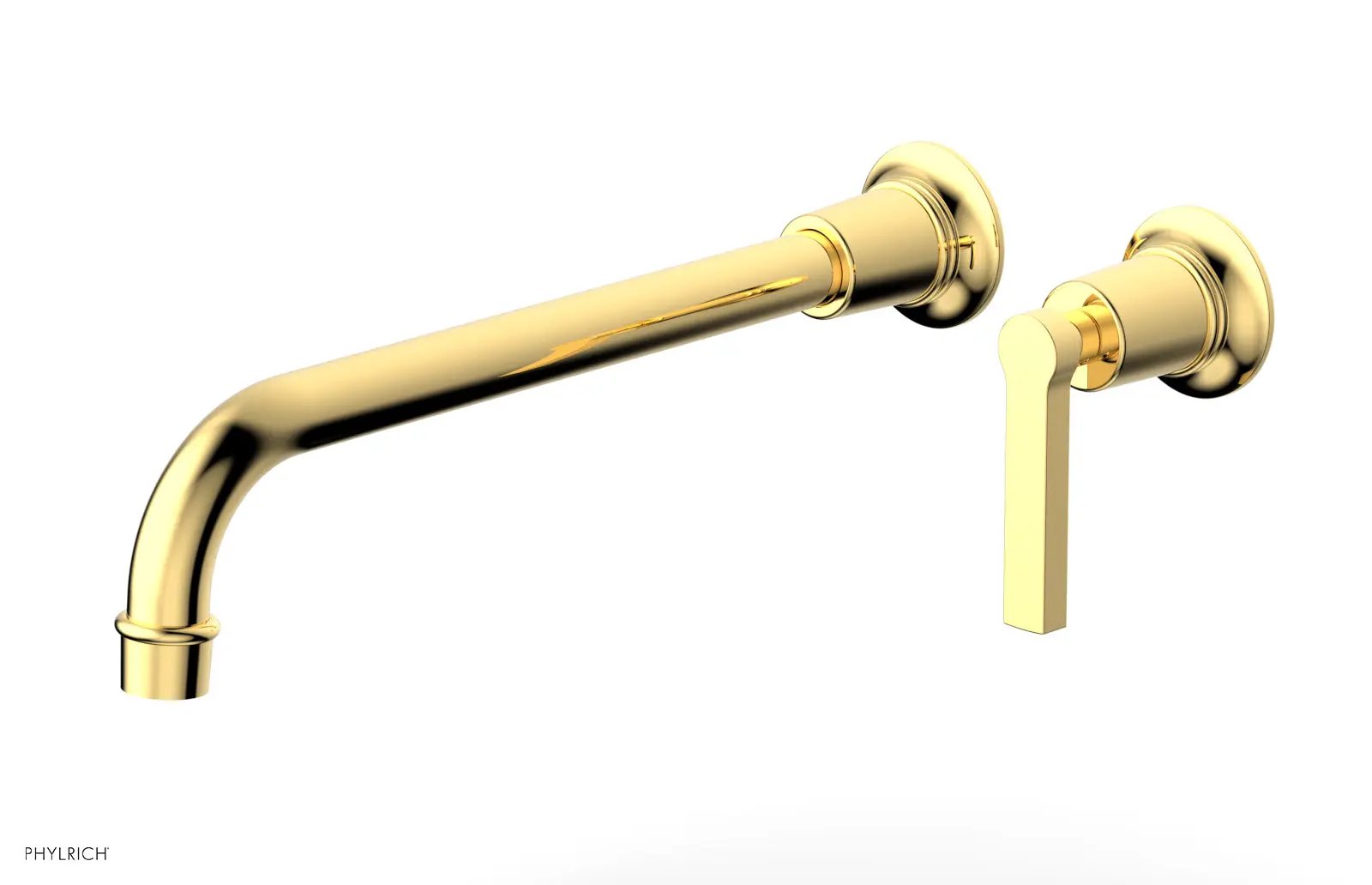 Phylrich HEX MODERN 12" Single Handle Wall Lavatory Set - Lever Handle by Phylrich