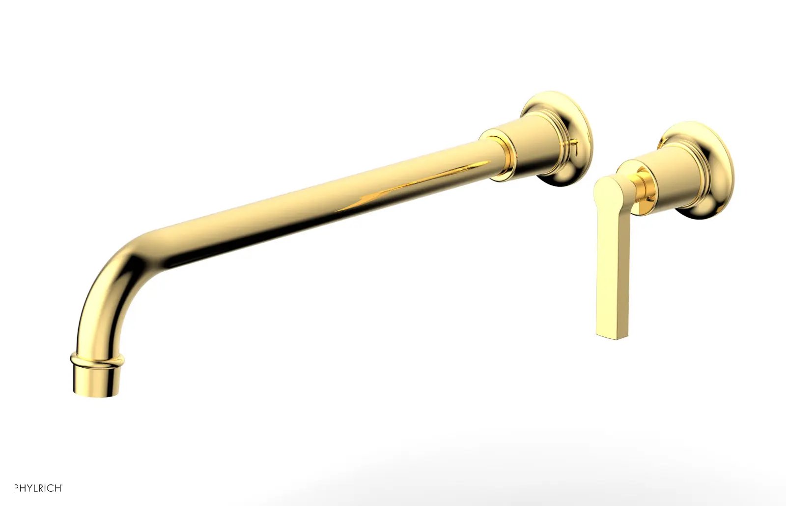 Phylrich HEX MODERN 14" Single Handle Wall Lavatory Set - Lever Handle by Phylrich