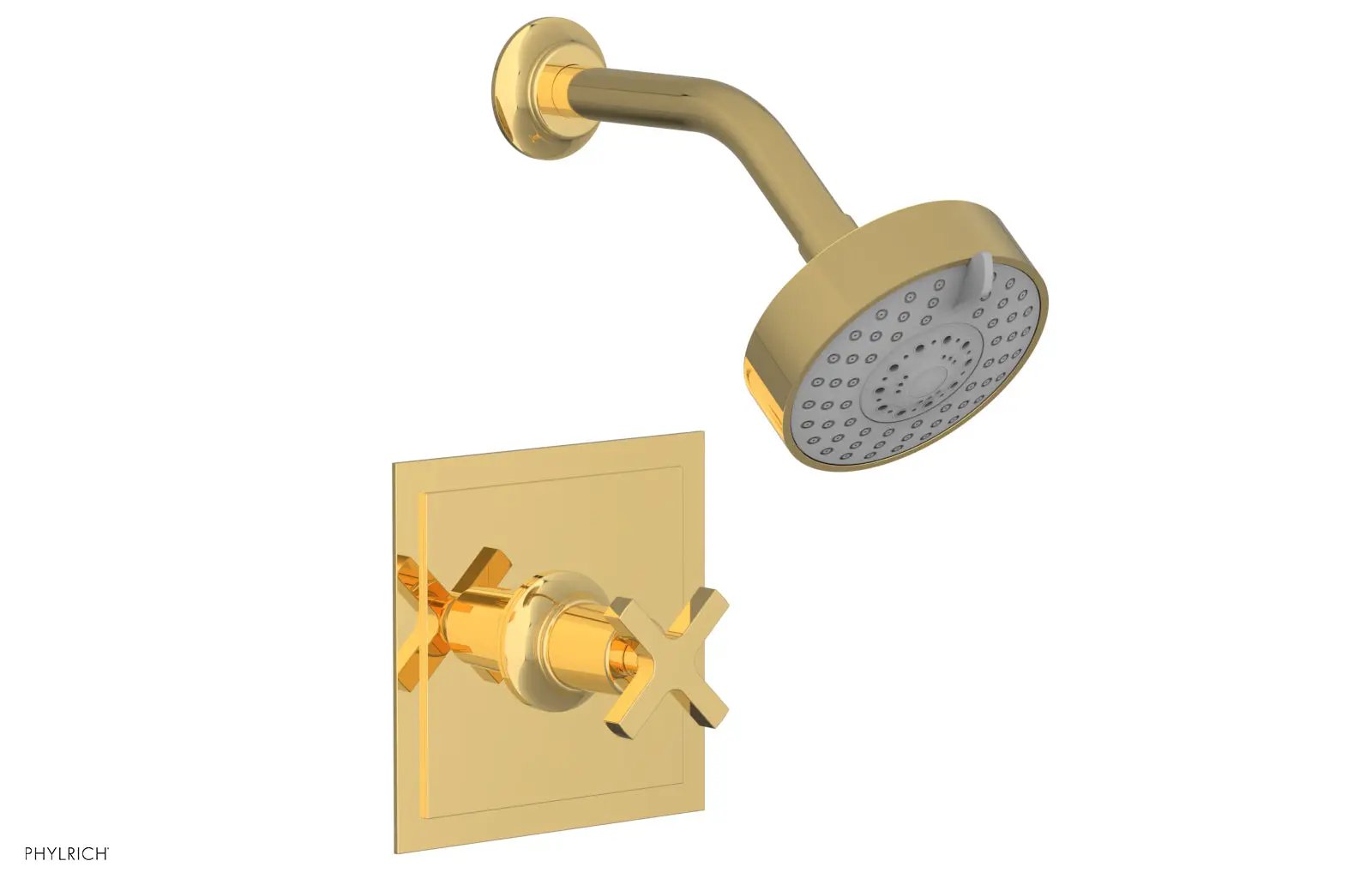 Phylrich HEX MODERN Pressure Balance Shower Set - Cross Handle by Phylrich
