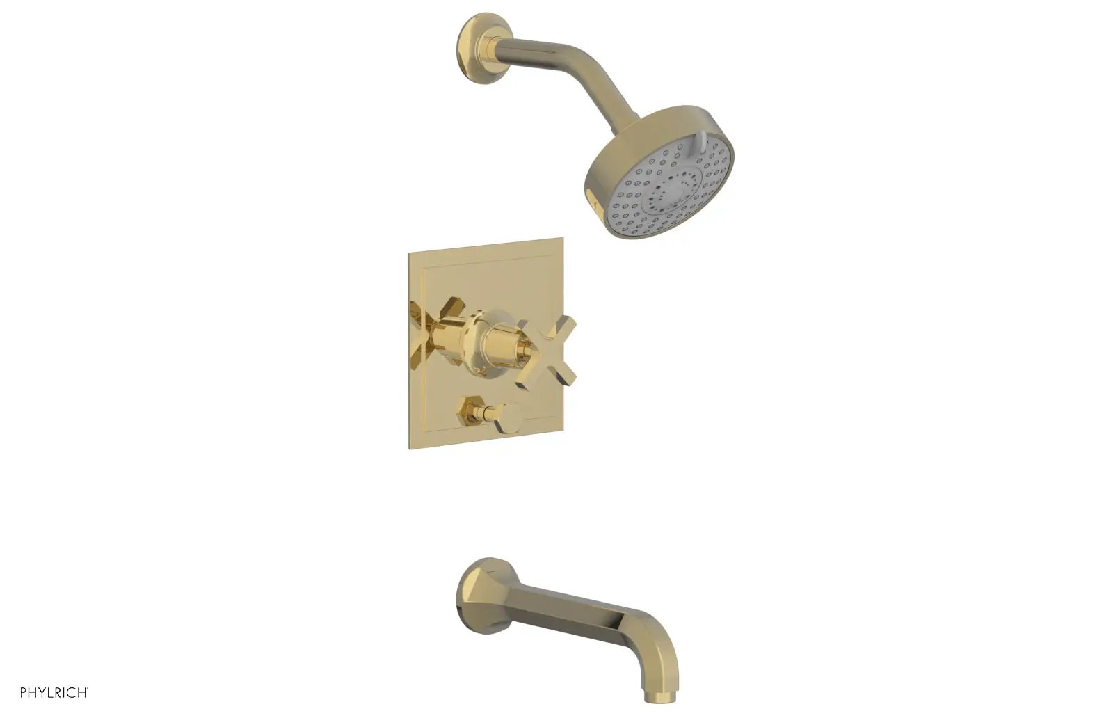 Phylrich HEX MODERN Pressure Balance Tub and Shower Set by Phylrich