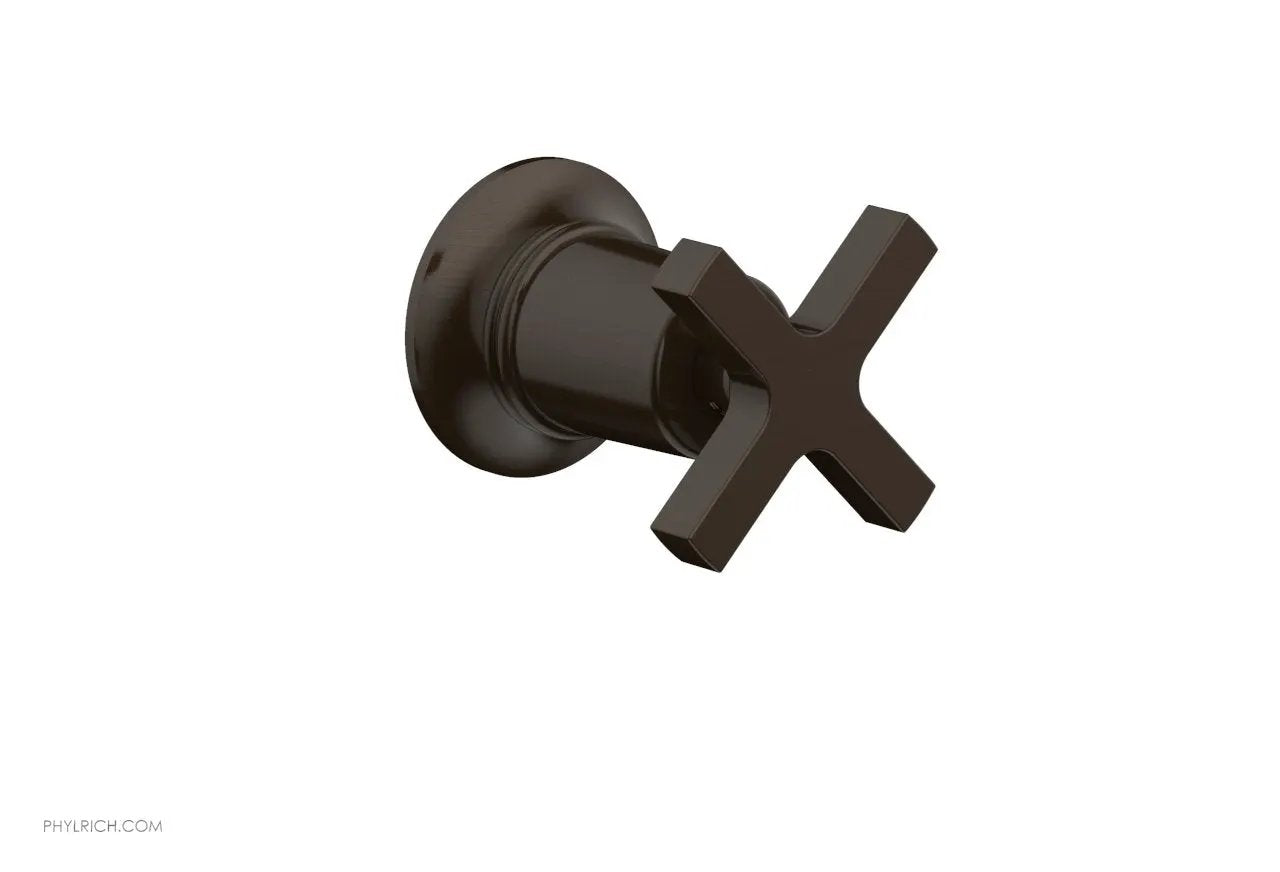 Phylrich HEX MODERN Volume Control/Diverter Trim - Cross Handle by Phylrich