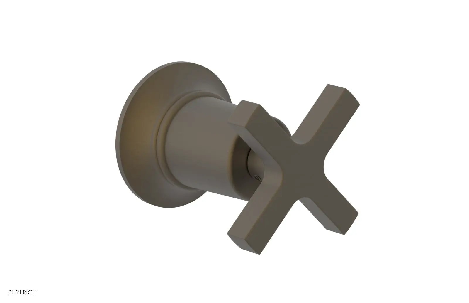 Phylrich HEX MODERN Volume Control/Diverter Trim - Cross Handle by Phylrich