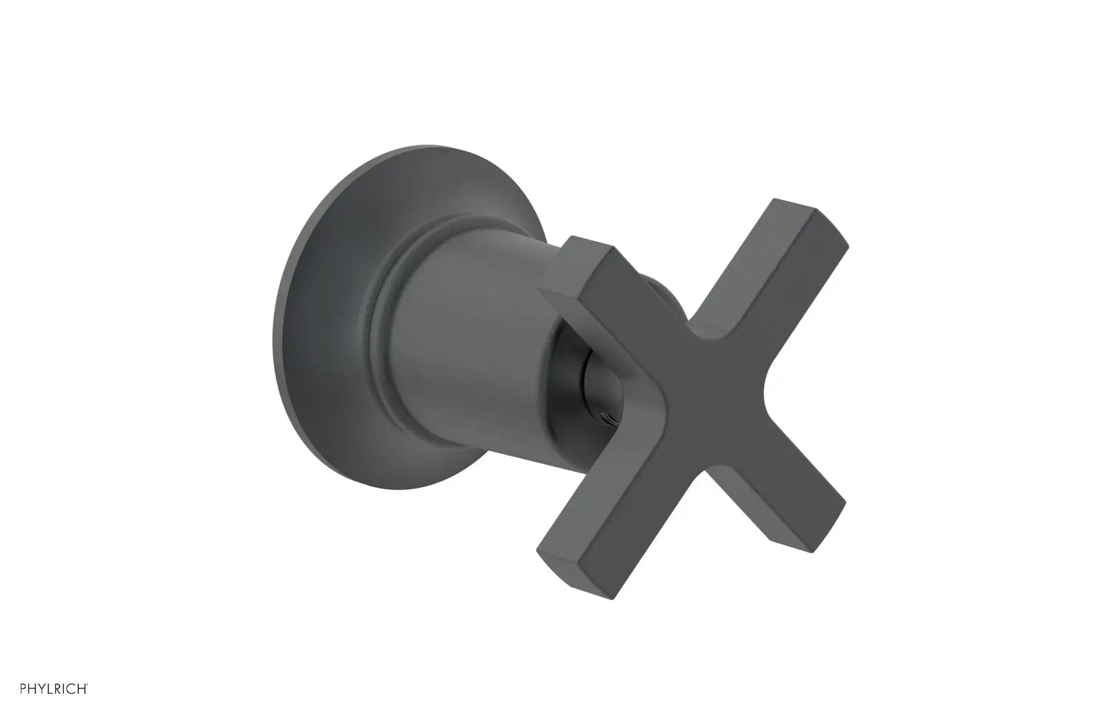 Phylrich HEX MODERN Volume Control/Diverter Trim - Cross Handle by Phylrich