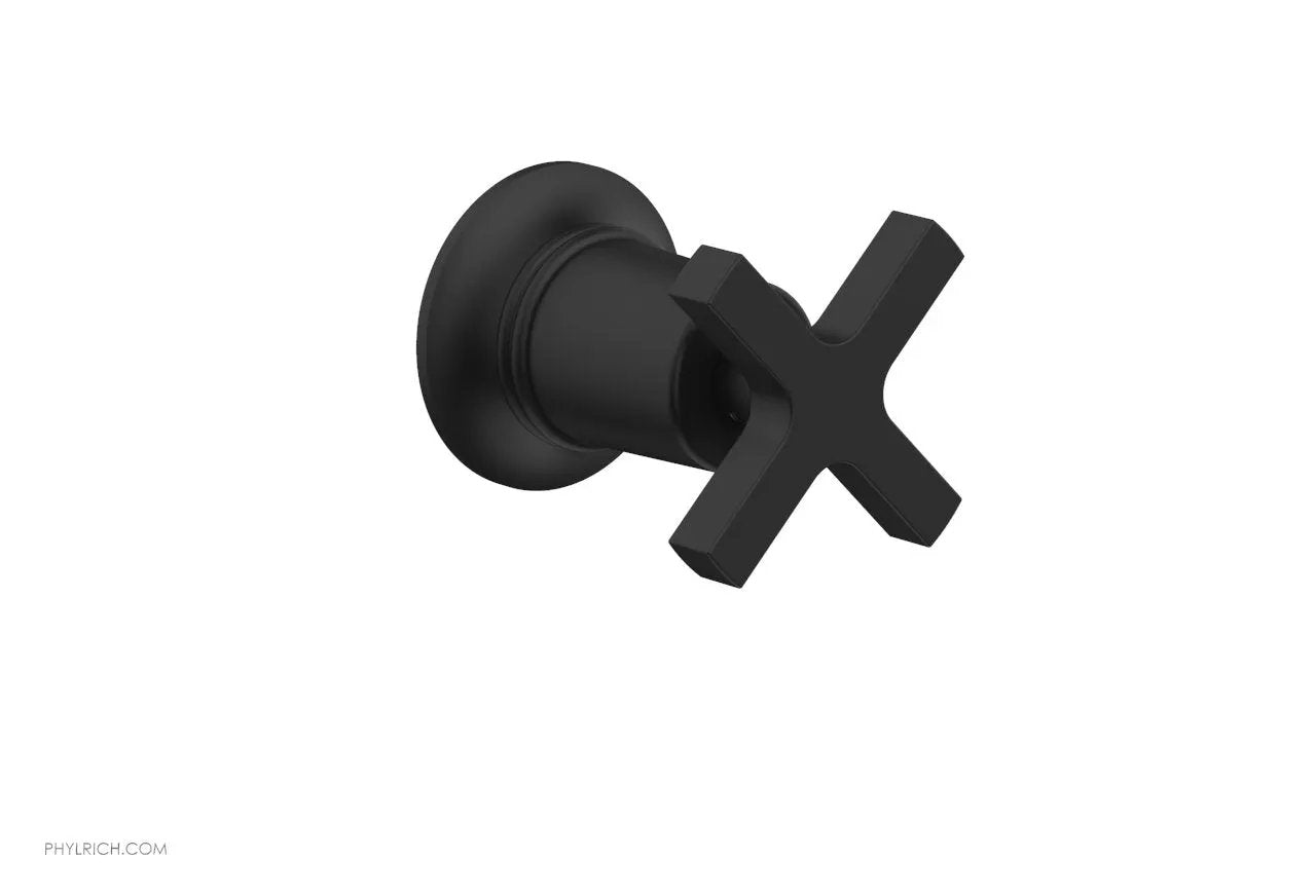 Phylrich HEX MODERN Volume Control/Diverter Trim - Cross Handle by Phylrich