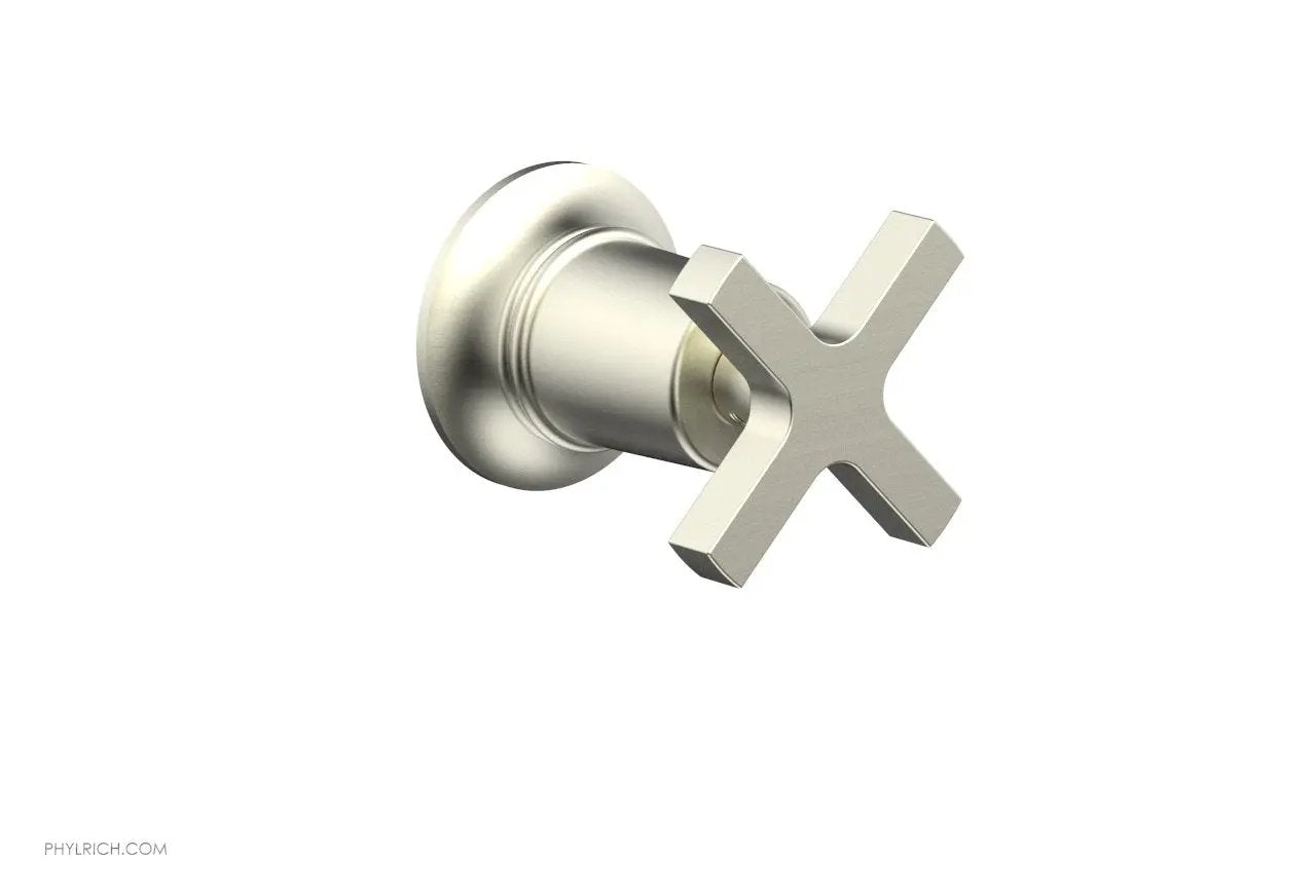 Phylrich HEX MODERN Volume Control/Diverter Trim - Cross Handle by Phylrich