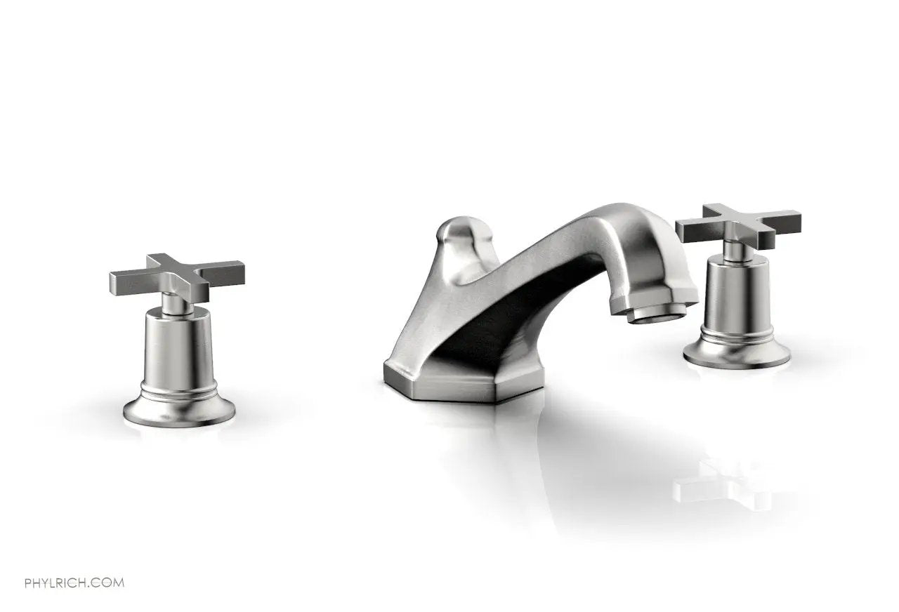 Phylrich HEX MODERN Deck Tub Set - Cross Handles by Phylrich