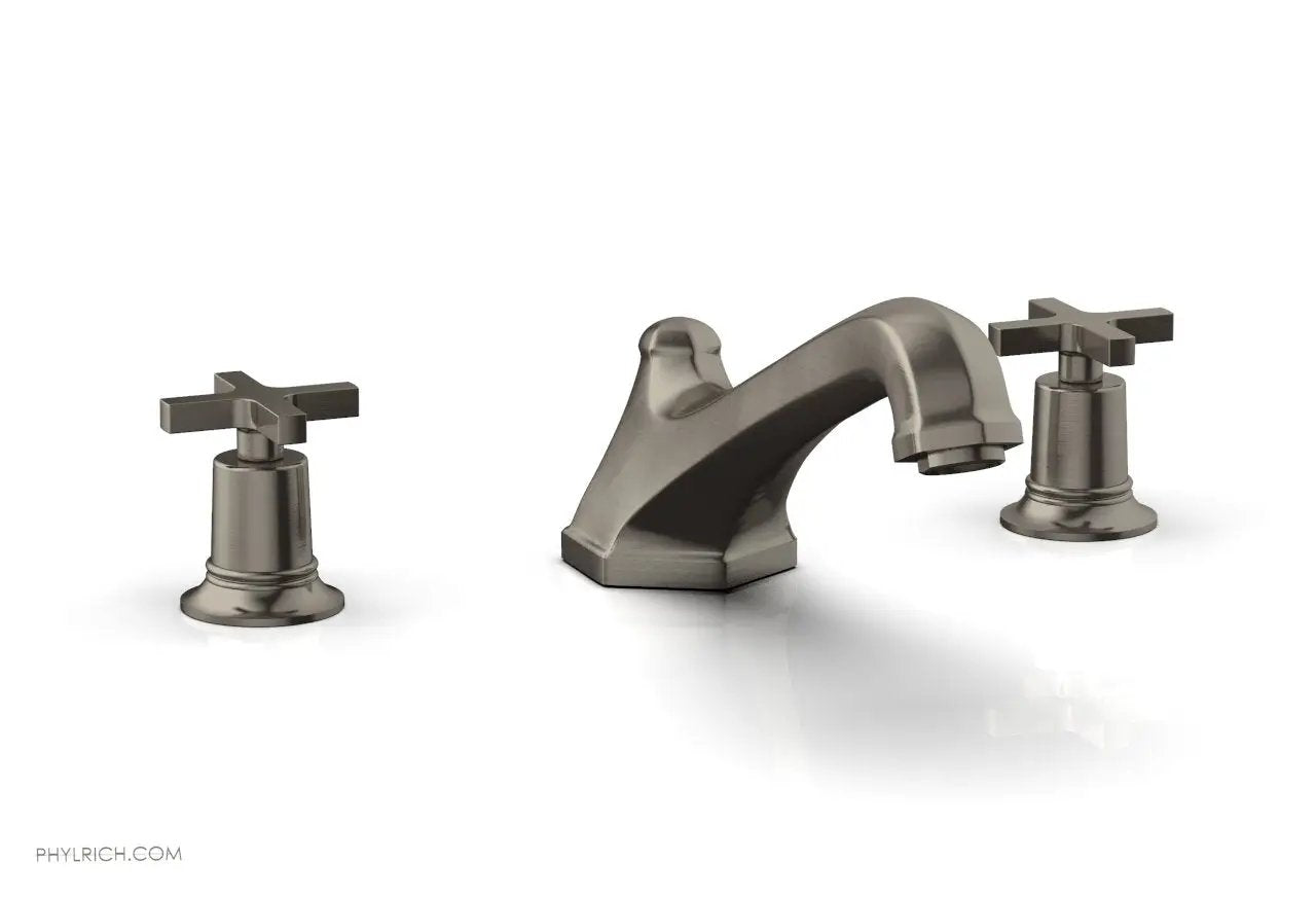 Phylrich HEX MODERN Deck Tub Set - Cross Handles by Phylrich