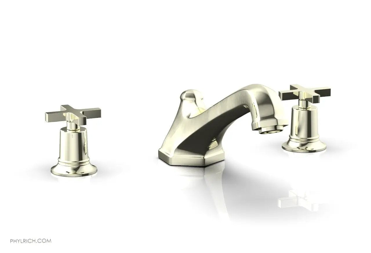 Phylrich HEX MODERN Deck Tub Set - Cross Handles by Phylrich