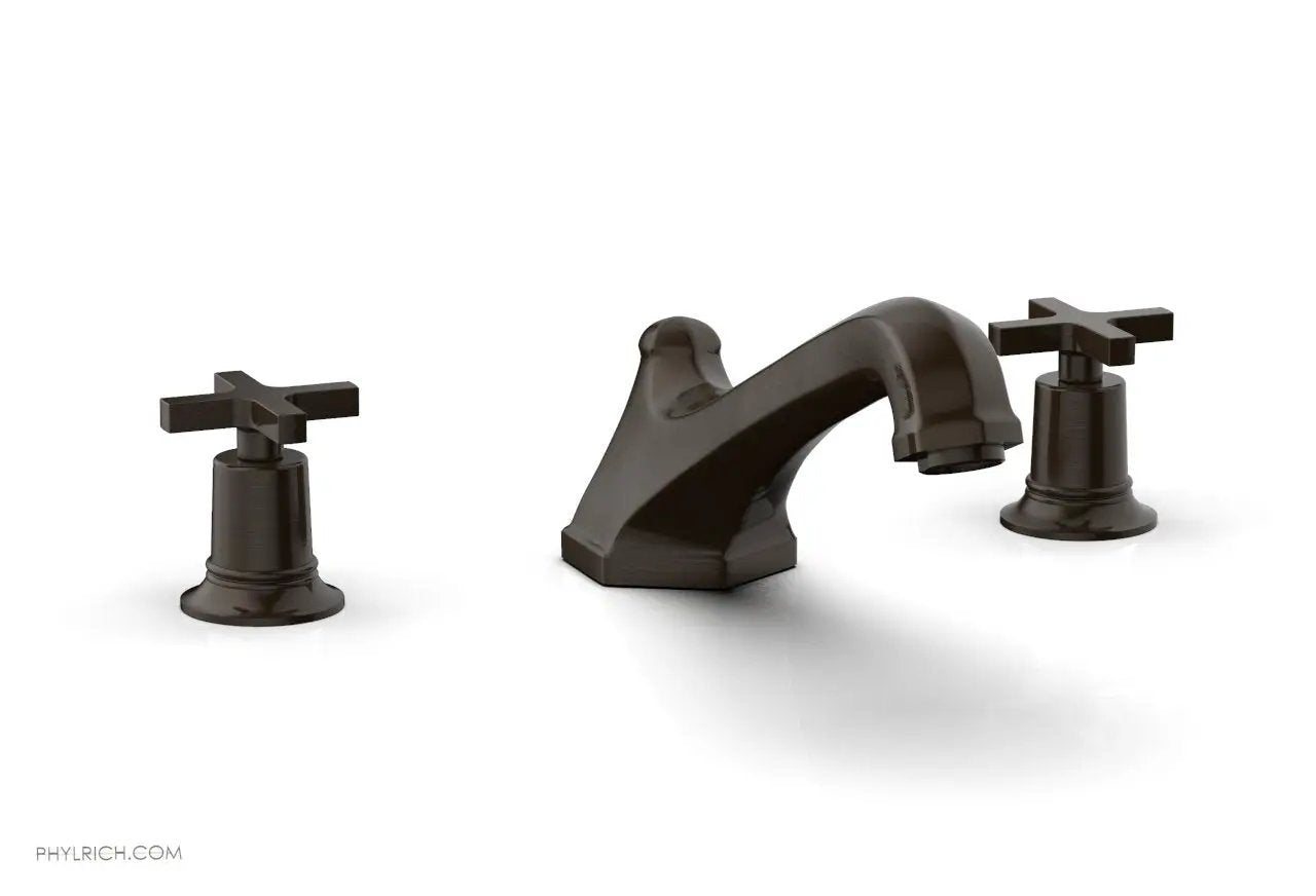 Phylrich HEX MODERN Deck Tub Set - Cross Handles by Phylrich