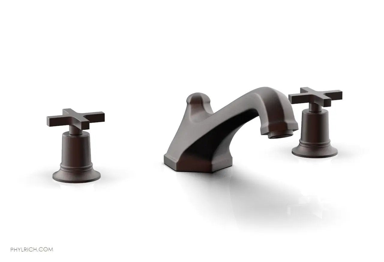 Phylrich HEX MODERN Deck Tub Set - Cross Handles by Phylrich