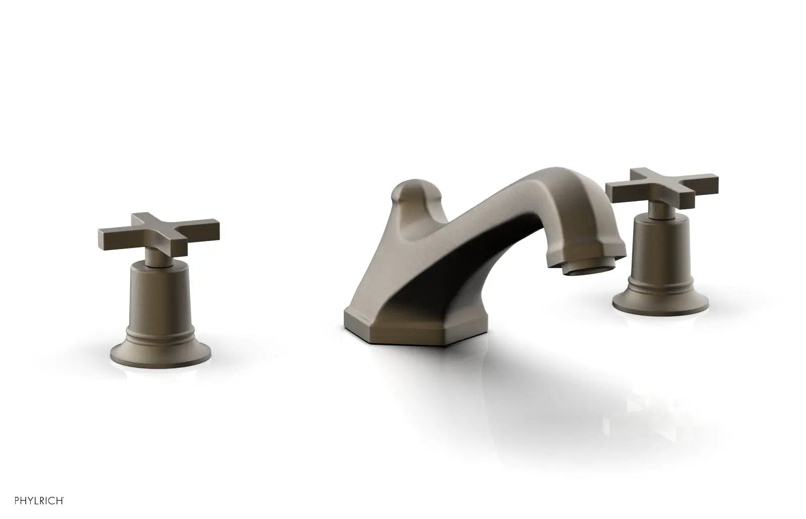 Phylrich HEX MODERN Deck Tub Set - Cross Handles by Phylrich