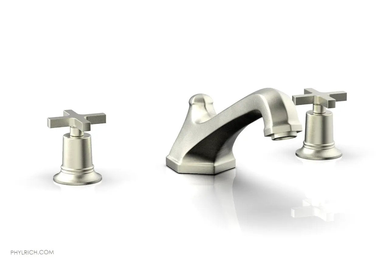 Phylrich HEX MODERN Deck Tub Set - Cross Handles by Phylrich