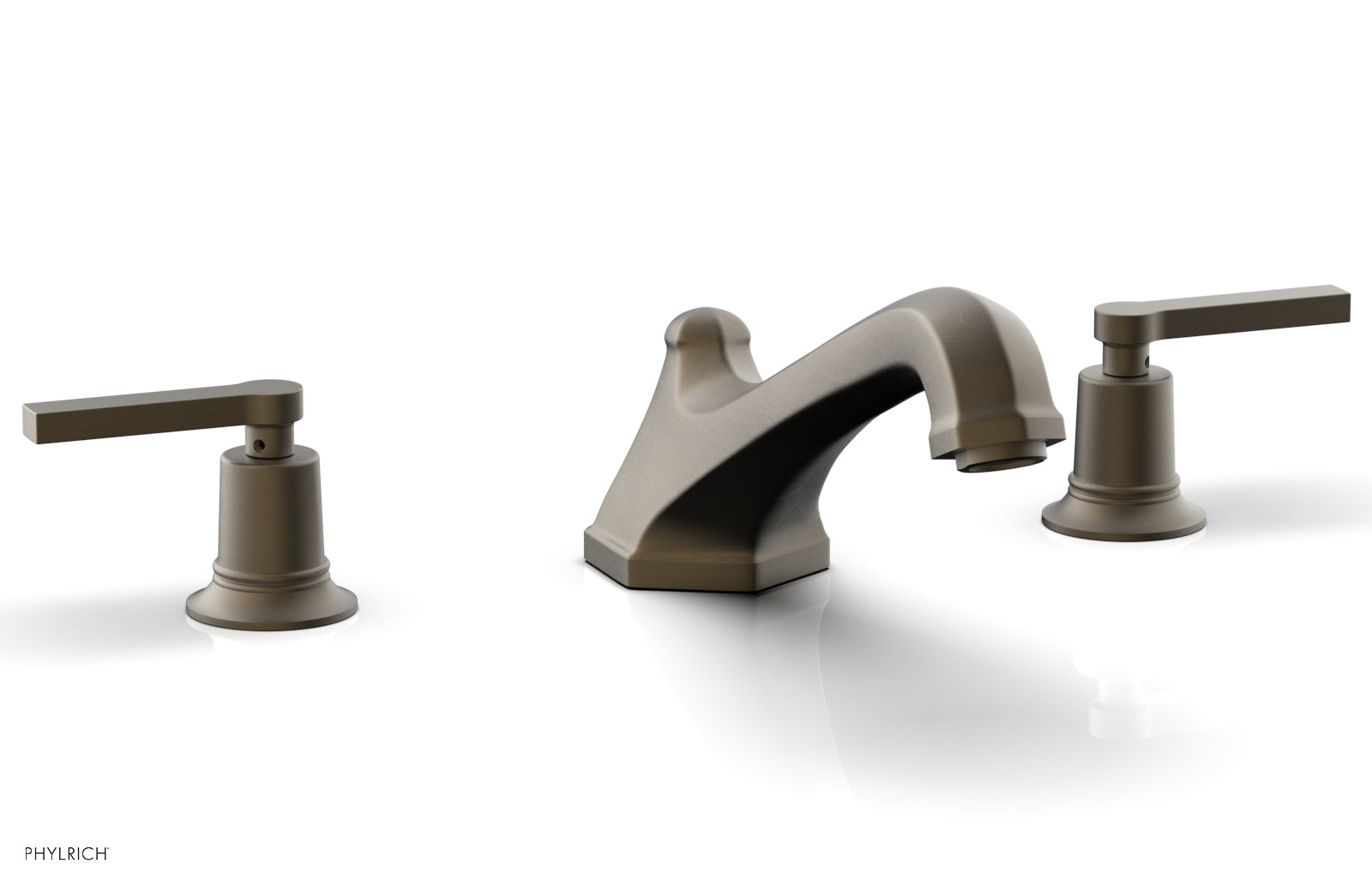 Phylrich HEX MODERN Deck Tub Set - Lever Handles