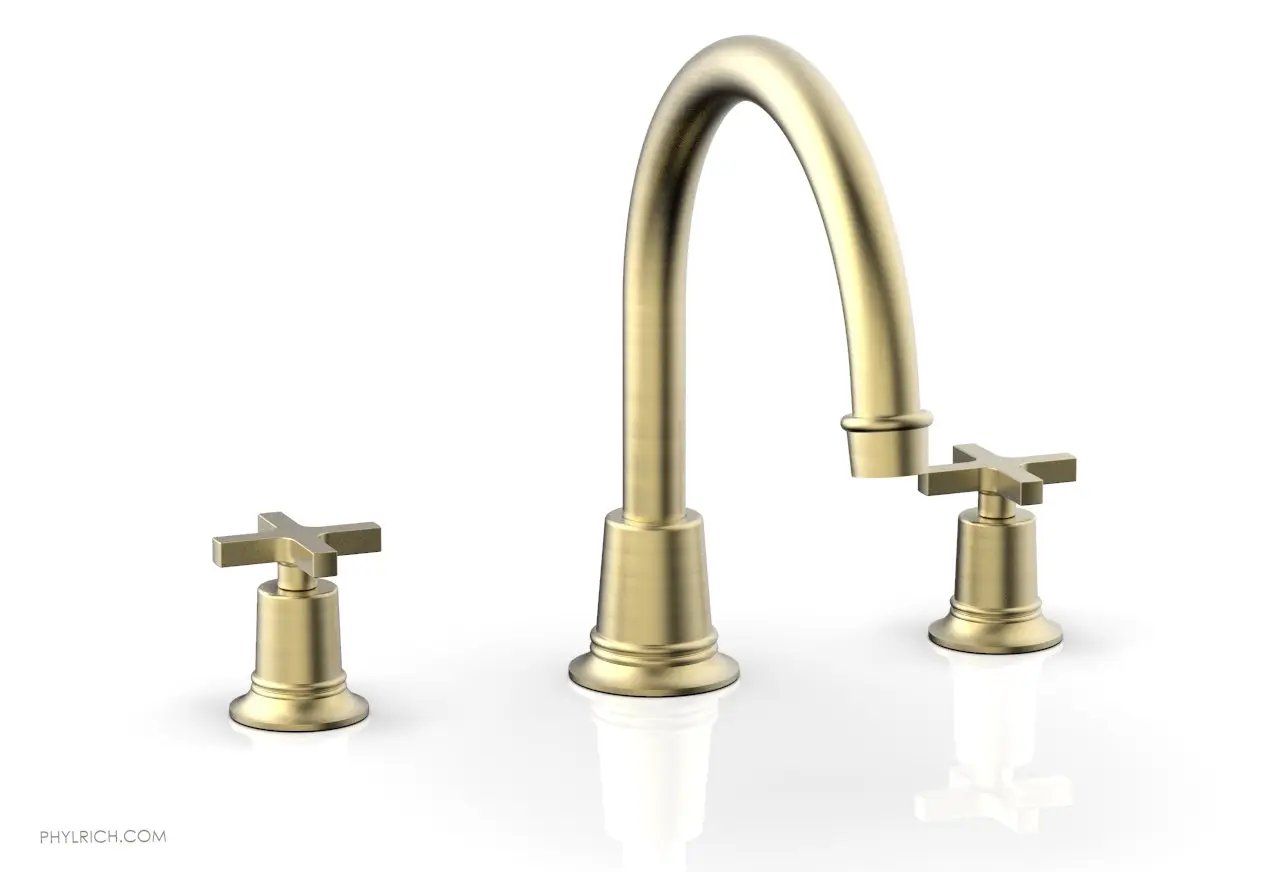 Phylrich HEX MODERN Deck Tub Set - Cross Handles by Phylrich
