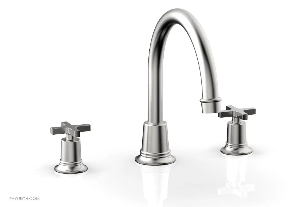 Phylrich HEX MODERN Deck Tub Set - Cross Handles by Phylrich
