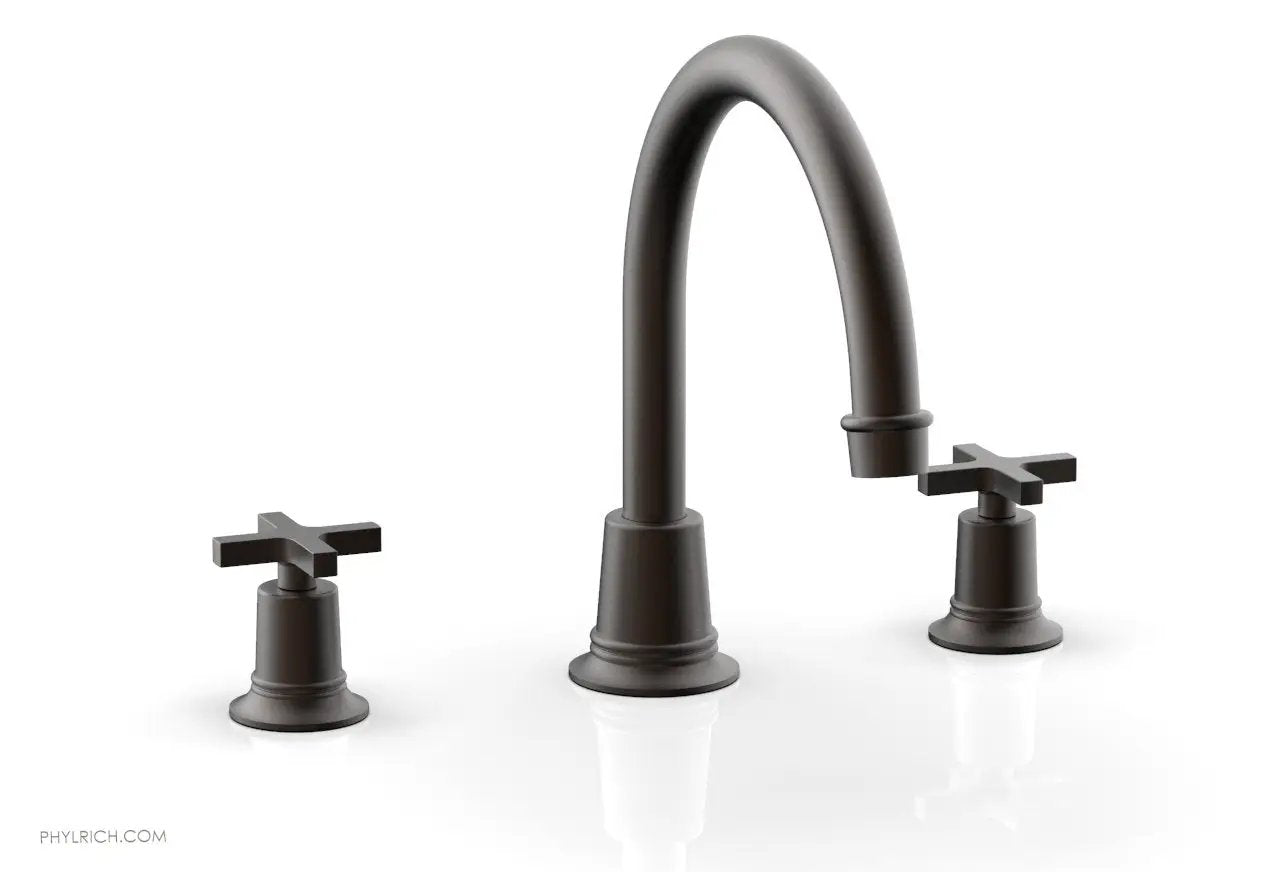 Phylrich HEX MODERN Deck Tub Set - Cross Handles by Phylrich
