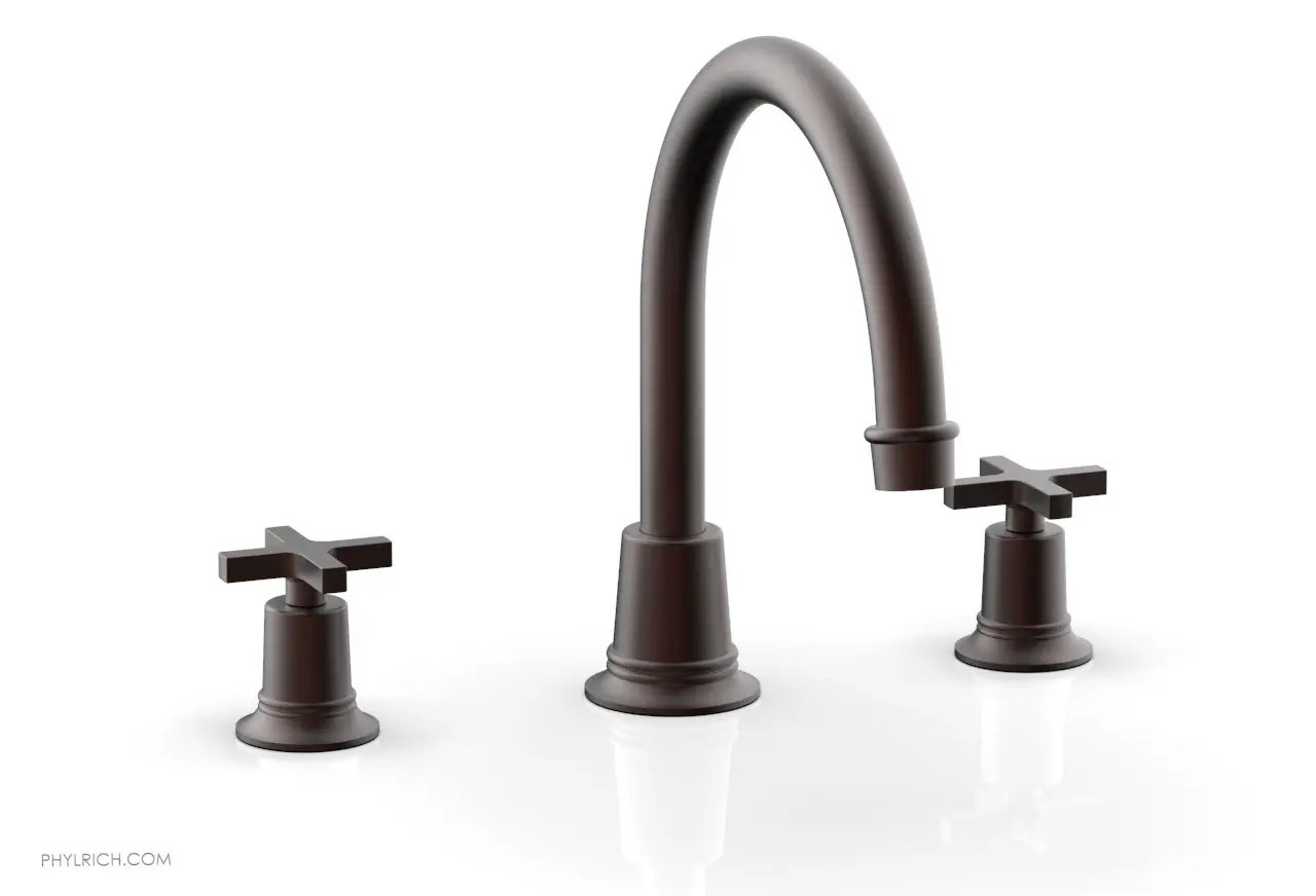 Phylrich HEX MODERN Deck Tub Set - Cross Handles by Phylrich
