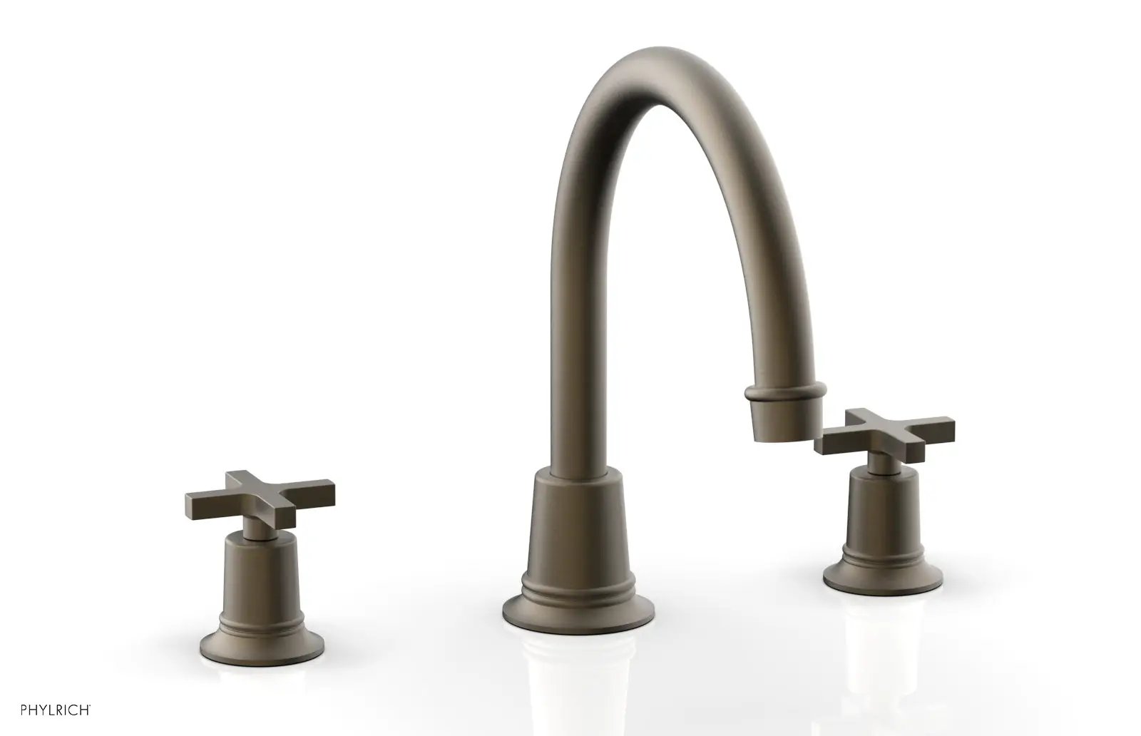 Phylrich HEX MODERN Deck Tub Set - Cross Handles by Phylrich