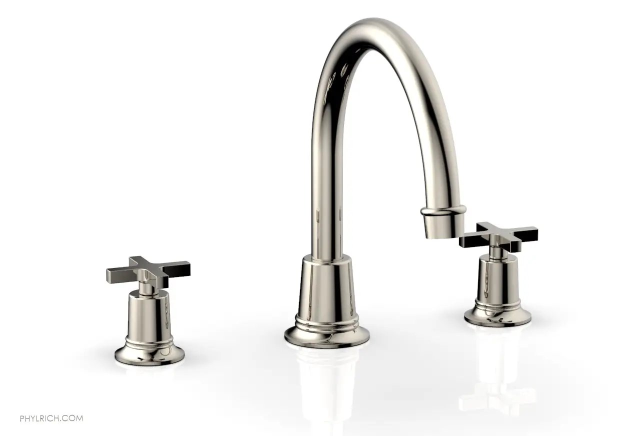 Phylrich HEX MODERN Deck Tub Set - Cross Handles by Phylrich