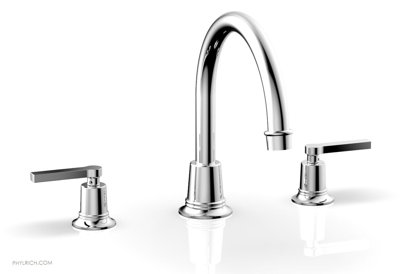 polished chrome deck tub set