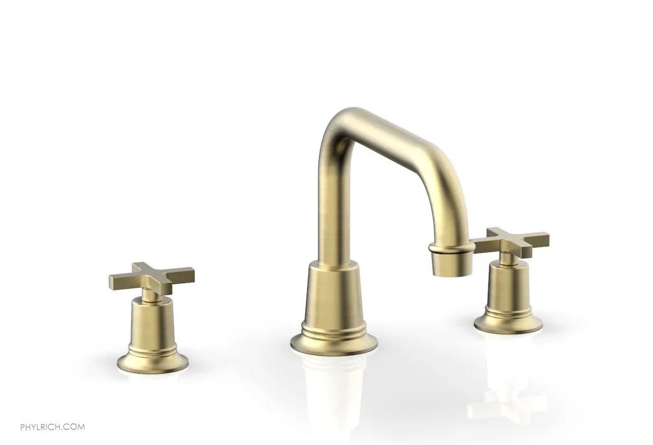 Phylrich HEX MODERN Deck Tub Set - Cross Handles by Phylrich