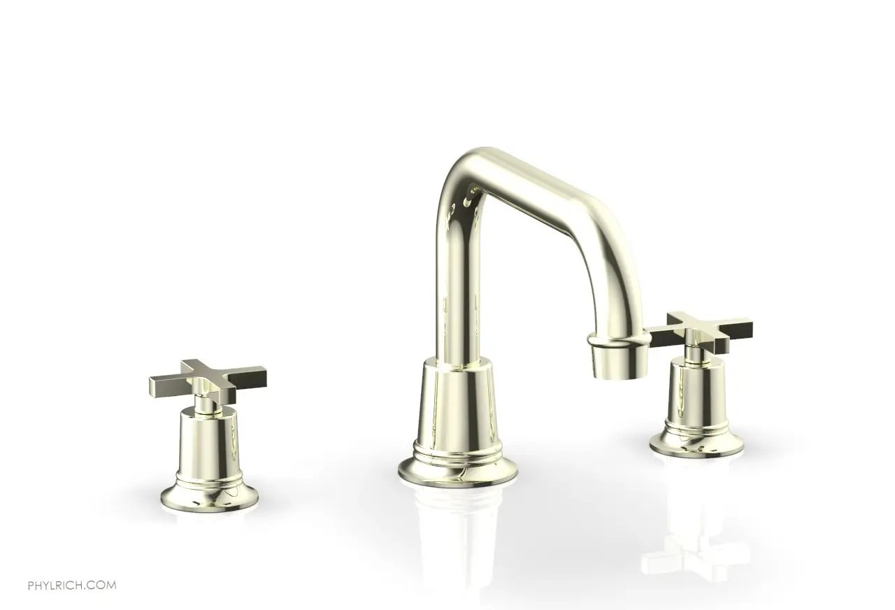 Phylrich HEX MODERN Deck Tub Set - Cross Handles by Phylrich