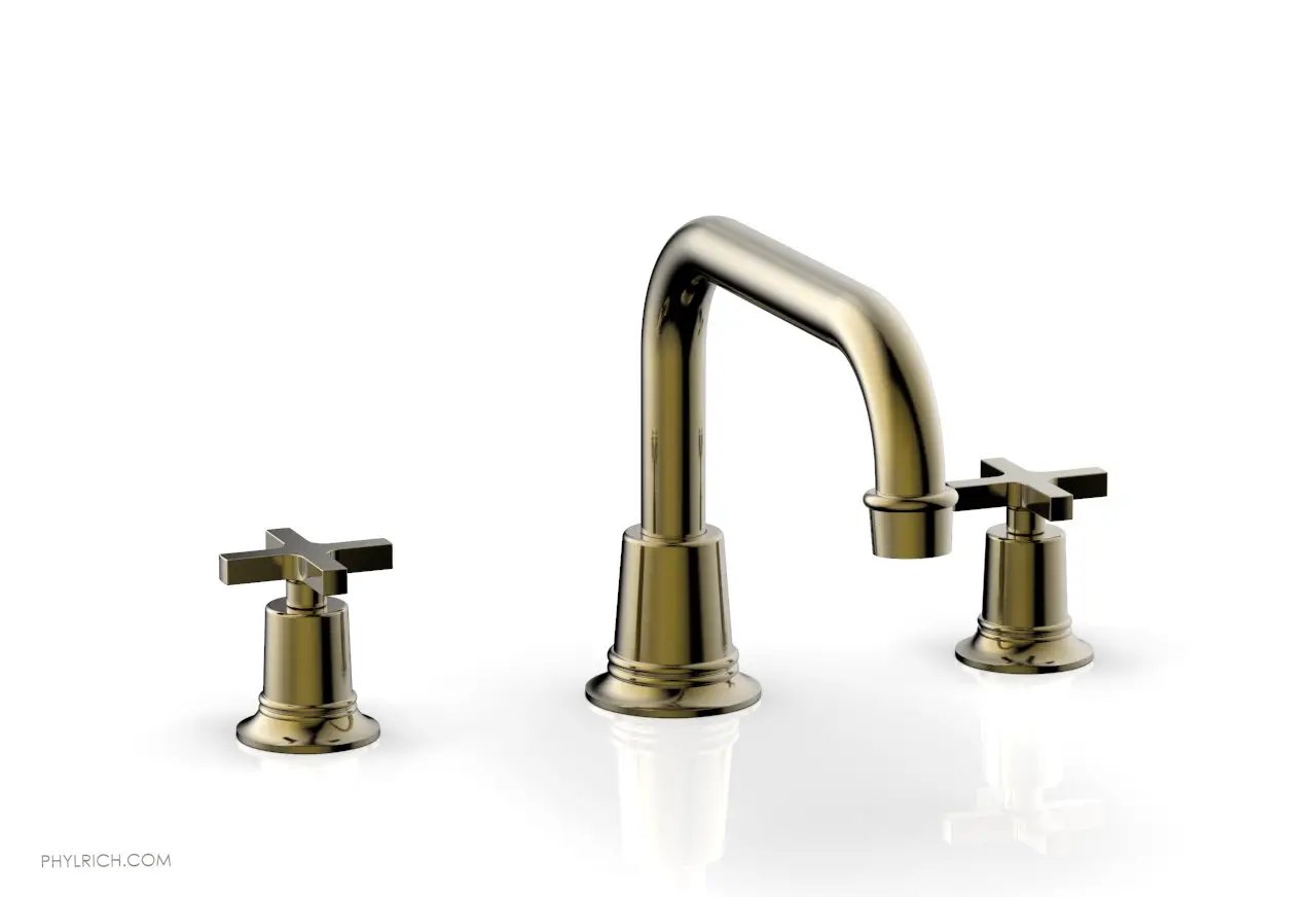 Phylrich HEX MODERN Deck Tub Set - Cross Handles by Phylrich