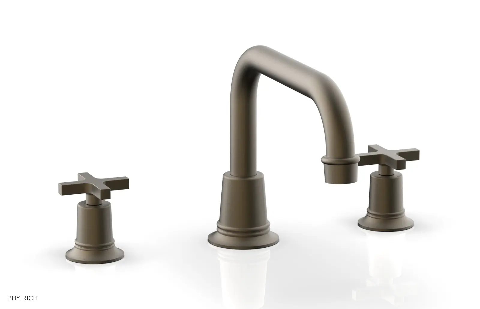 Phylrich HEX MODERN Deck Tub Set - Cross Handles by Phylrich