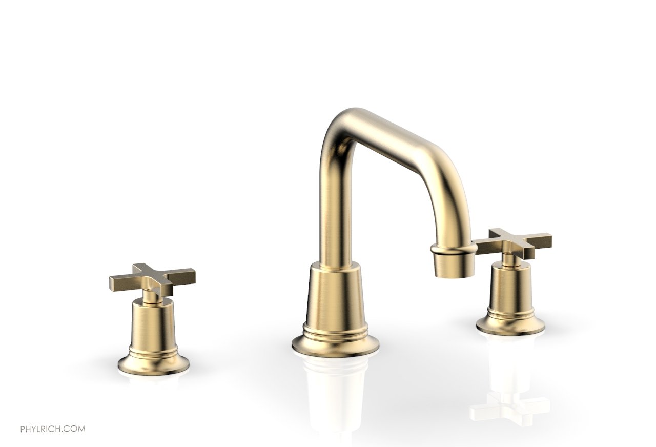 Phylrich HEX MODERN Deck Tub Set - Cross Handles by Phylrich