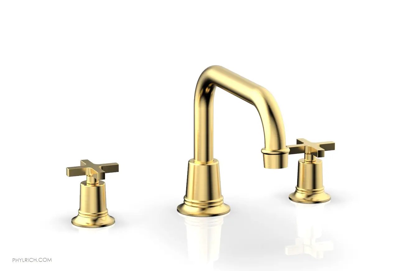 Phylrich HEX MODERN Deck Tub Set - Cross Handles by Phylrich