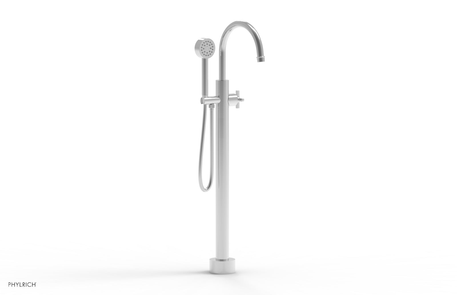 polished chrome tub filler