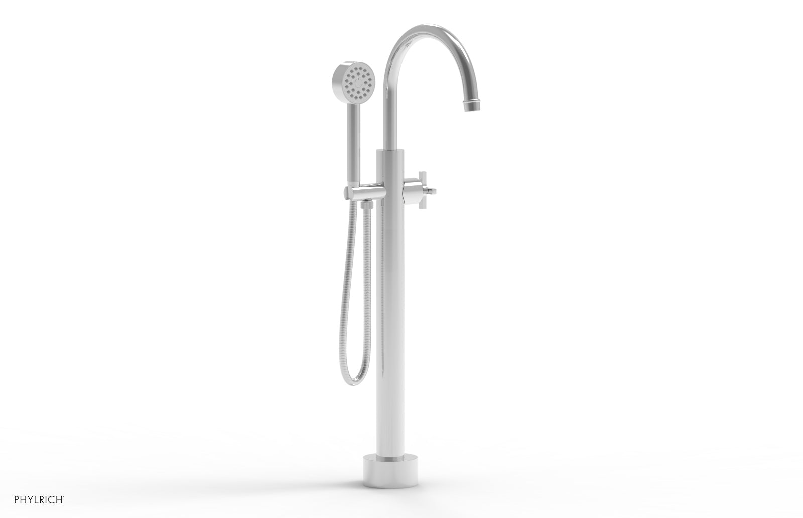 polished chrome tub filler