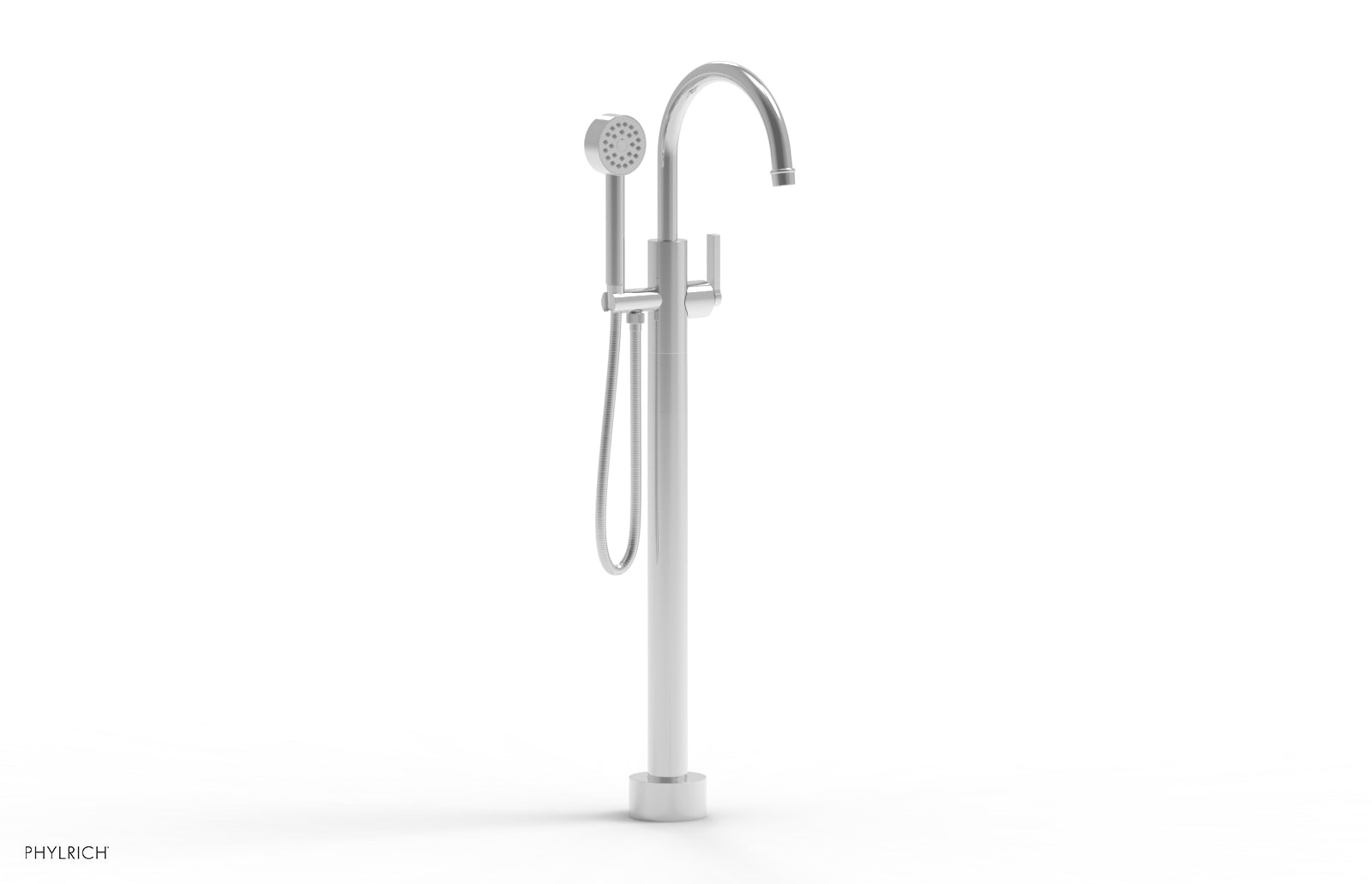 polished chrome tub filler