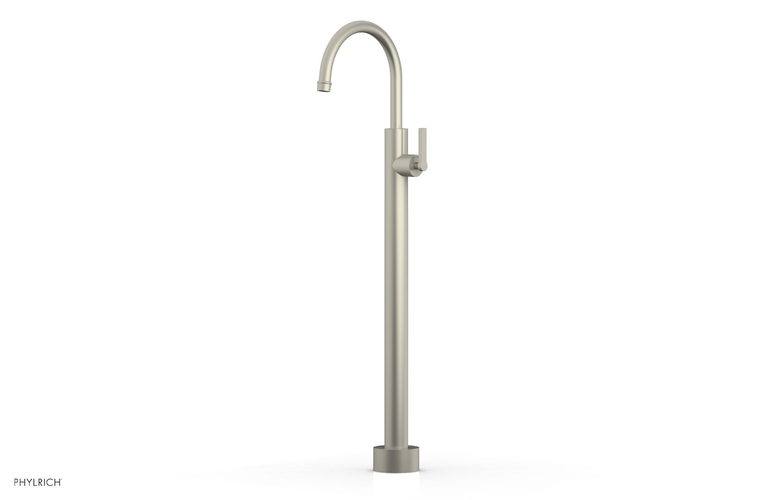 Phylrich HEX MODERN Tall Floor Mount Tub Filler - Lever Handle