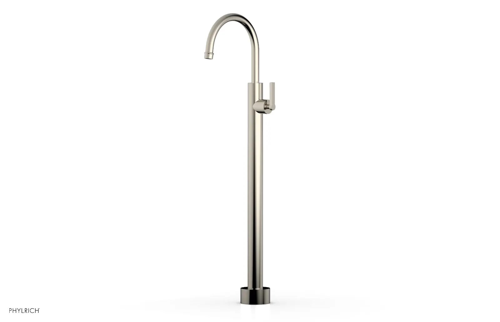 Phylrich HEX MODERN Tall Floor Mount Tub Filler - Lever Handle by Phylrich