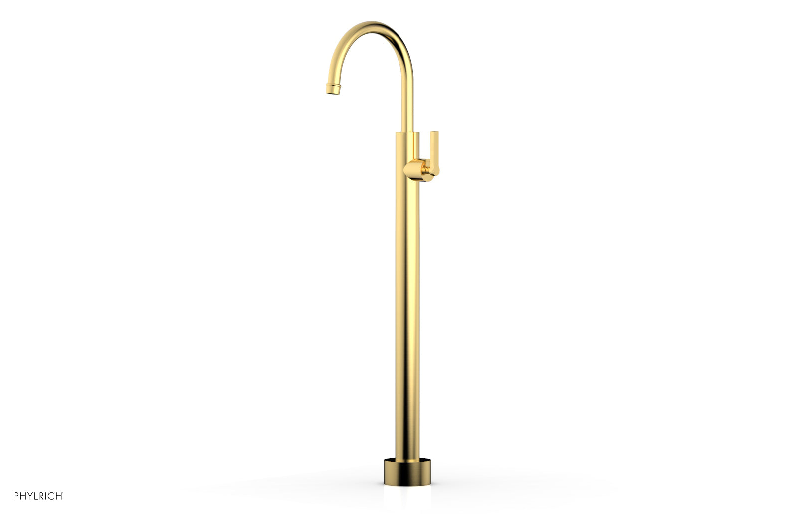 Phylrich HEX MODERN Tall Floor Mount Tub Filler - Lever Handle