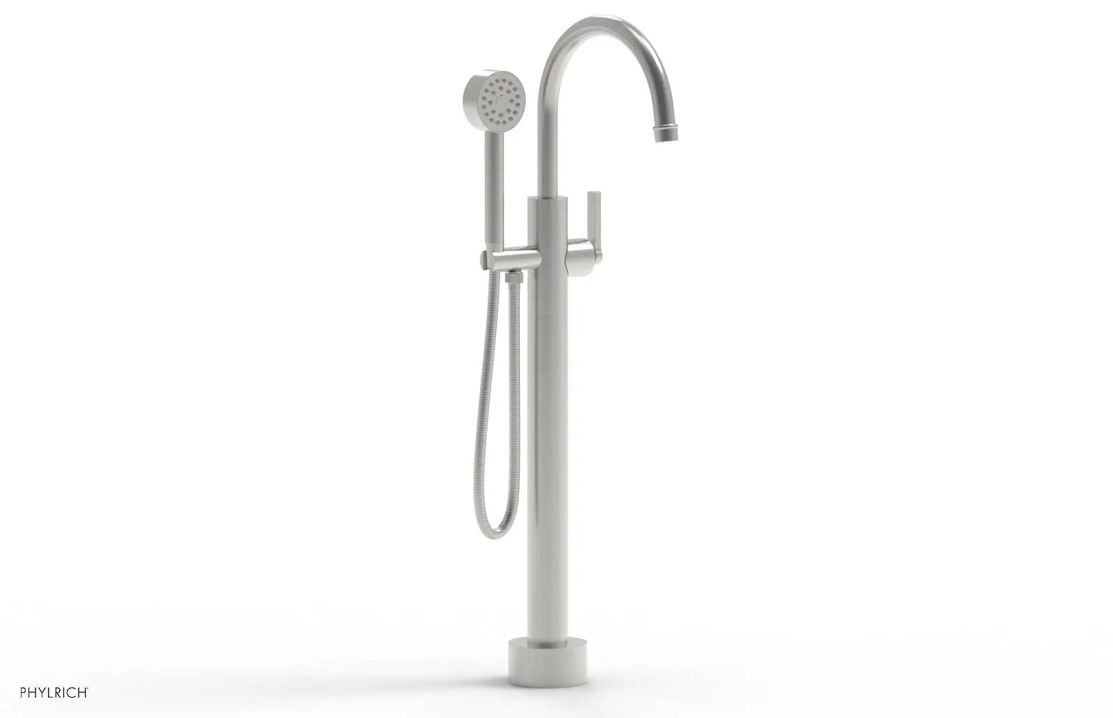 Phylrich HEX MODERN Low Floor Mount Tub Filler - Lever Handle with Hand Shower by Phylrich