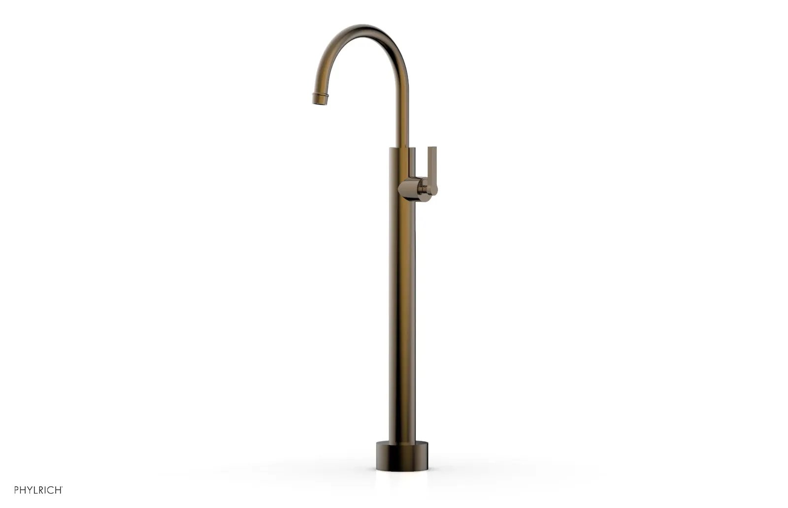 Phylrich HEX MODERN Low Floor Mount Tub Filler - Lever Handle by Phylrich