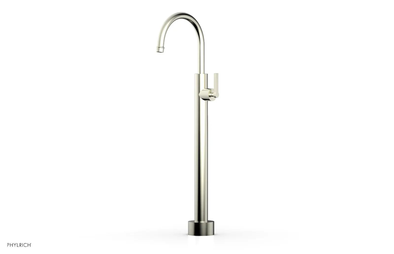 Phylrich HEX MODERN Low Floor Mount Tub Filler - Lever Handle by Phylrich