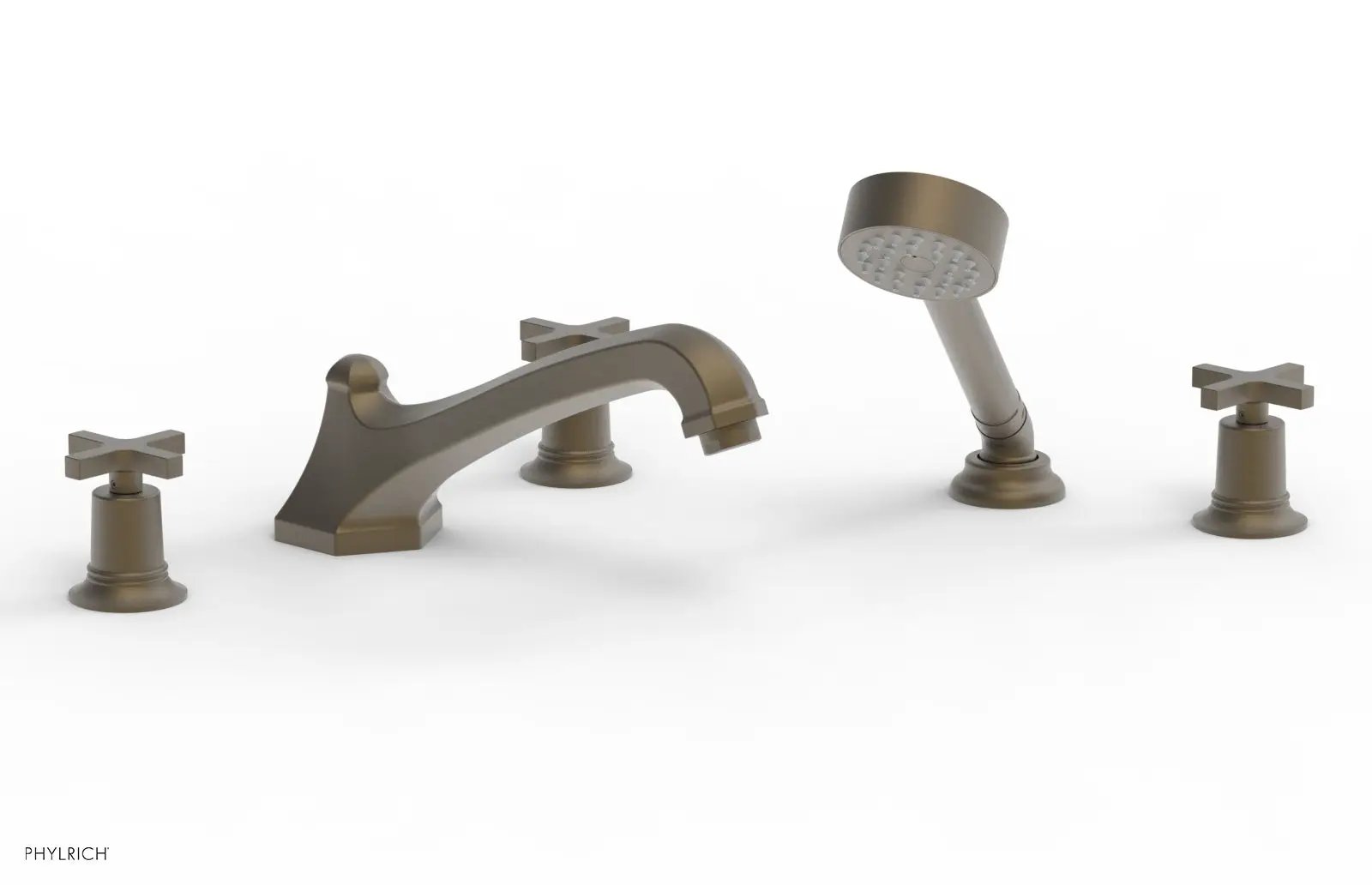 Phylrich HEX MODERN Deck Tub Set with Hand Shower by Phylrich