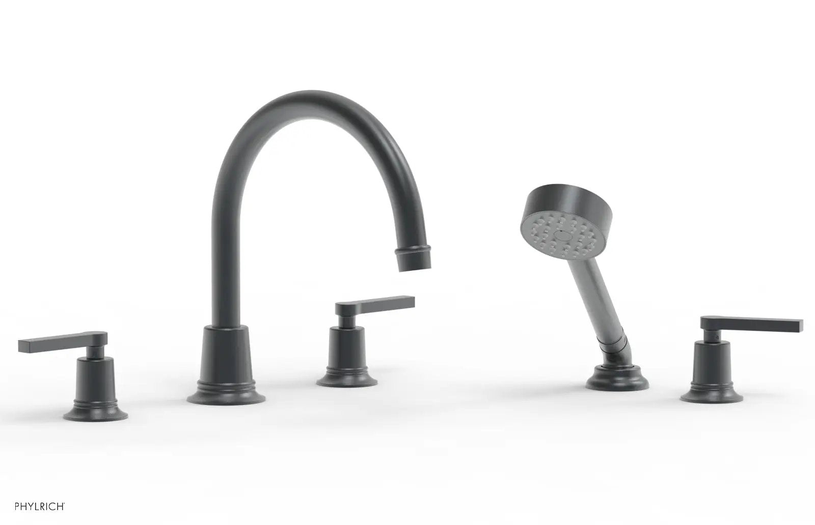 Phylrich HEX MODERN Deck Tub Set with Hand Shower - Lever Handles by Phylrich