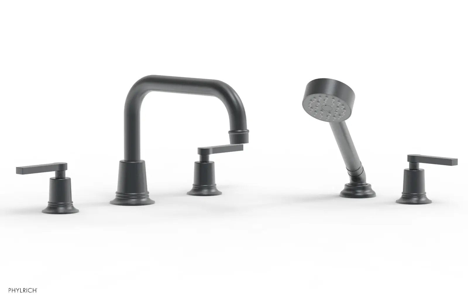 Phylrich HEX MODERN Deck Tub Set with Hand Shower - Lever Handles by Phylrich