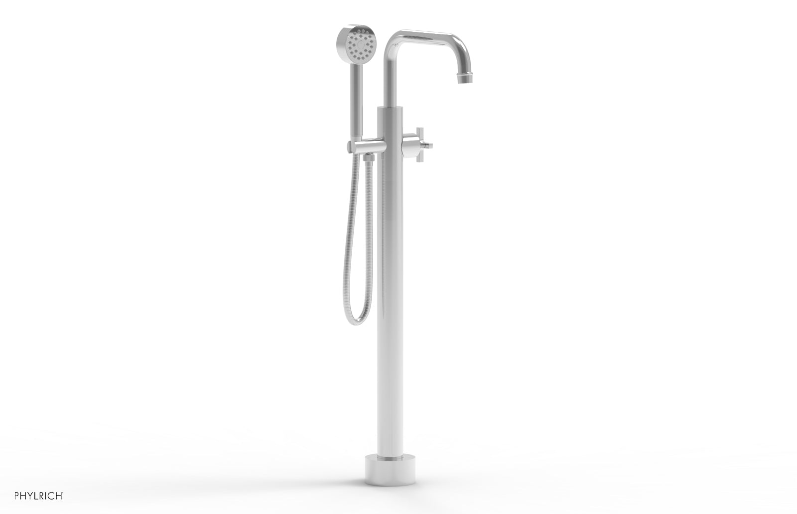 polished chrome tub filler